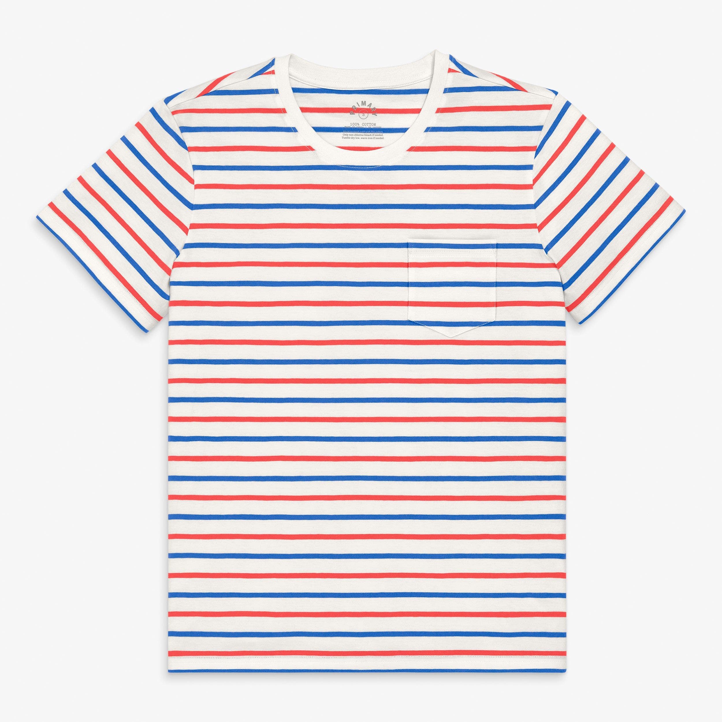 Unisex Fit Stripe Easy Tee In Blueberry