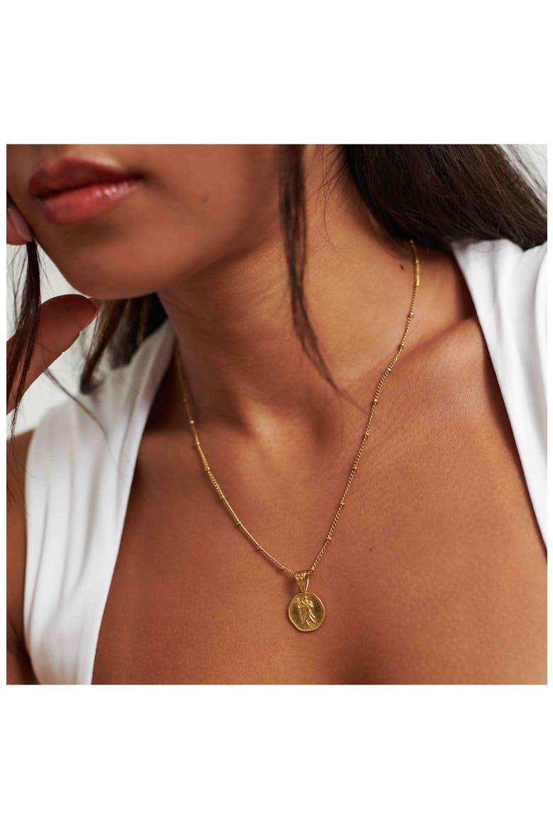 St. Christopher Necklace, Alternate, color, GOLD