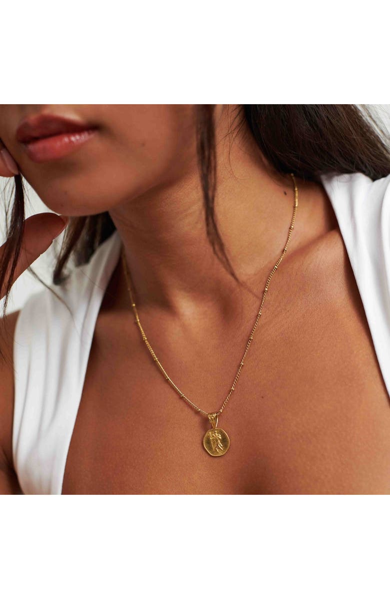 D.LOUISE St. Christopher Necklace, Alternate, color, Gold
