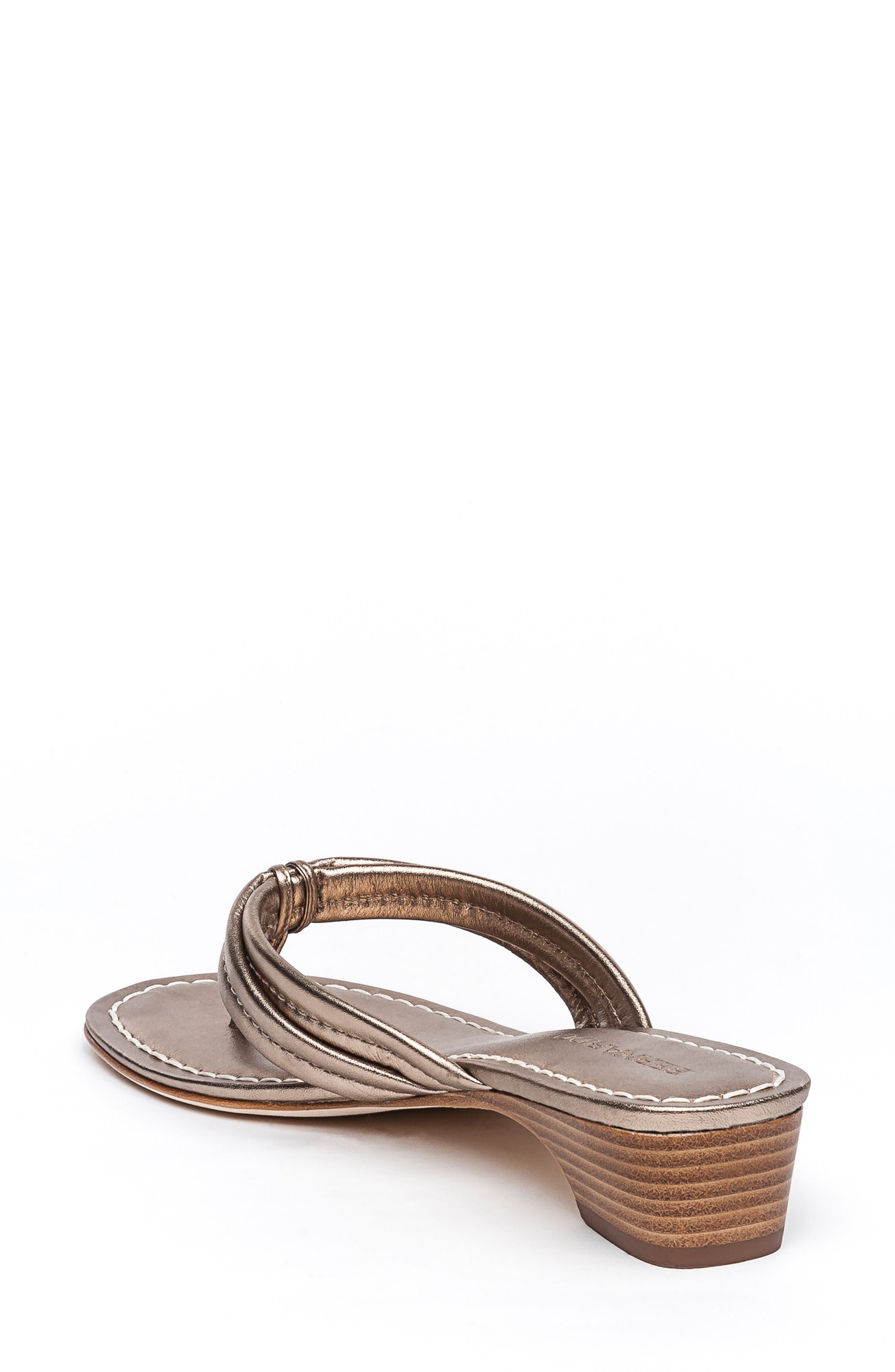Bernardo Miami Demi Wedge Sandal, Alternate, color, PLATINUM ANTIQUE LEATHER
