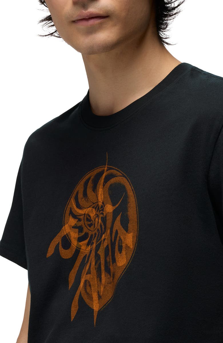 prAna Heritage Nautilus Organic Cotton Graphic T-Shirt, Alternate, color, Black