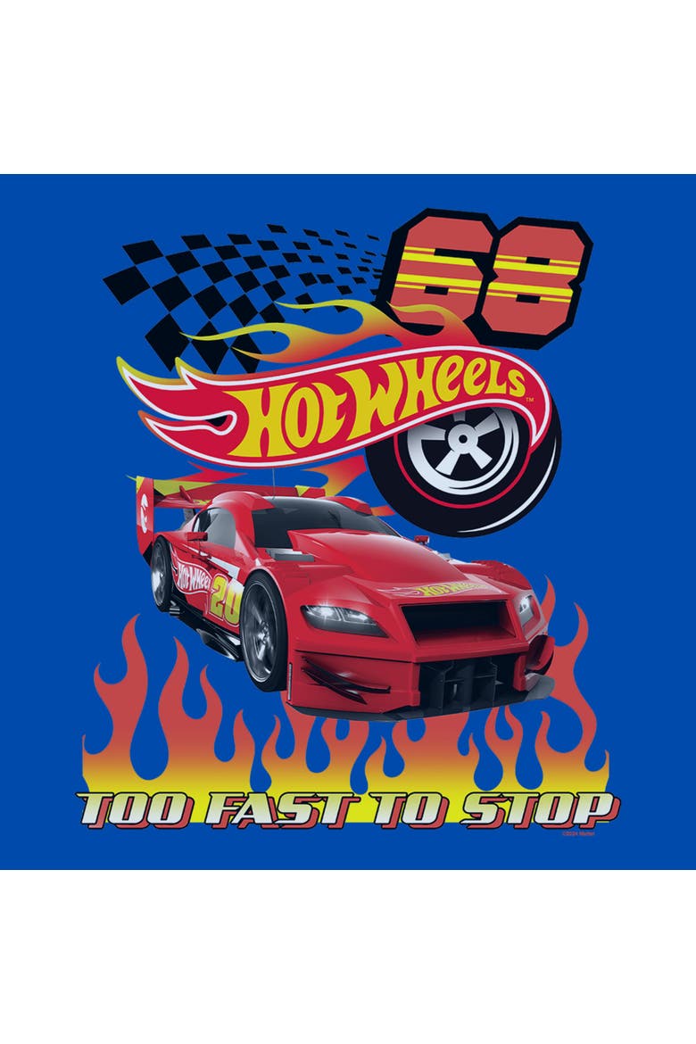 Boy's Hot Wheels Too Fast to Stop  Graphic T-Shirt, Alternate, color, Royal Blue