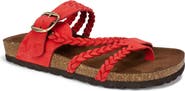 White Mountain Footwear Hayleigh Braided Leather Footbed Sandal