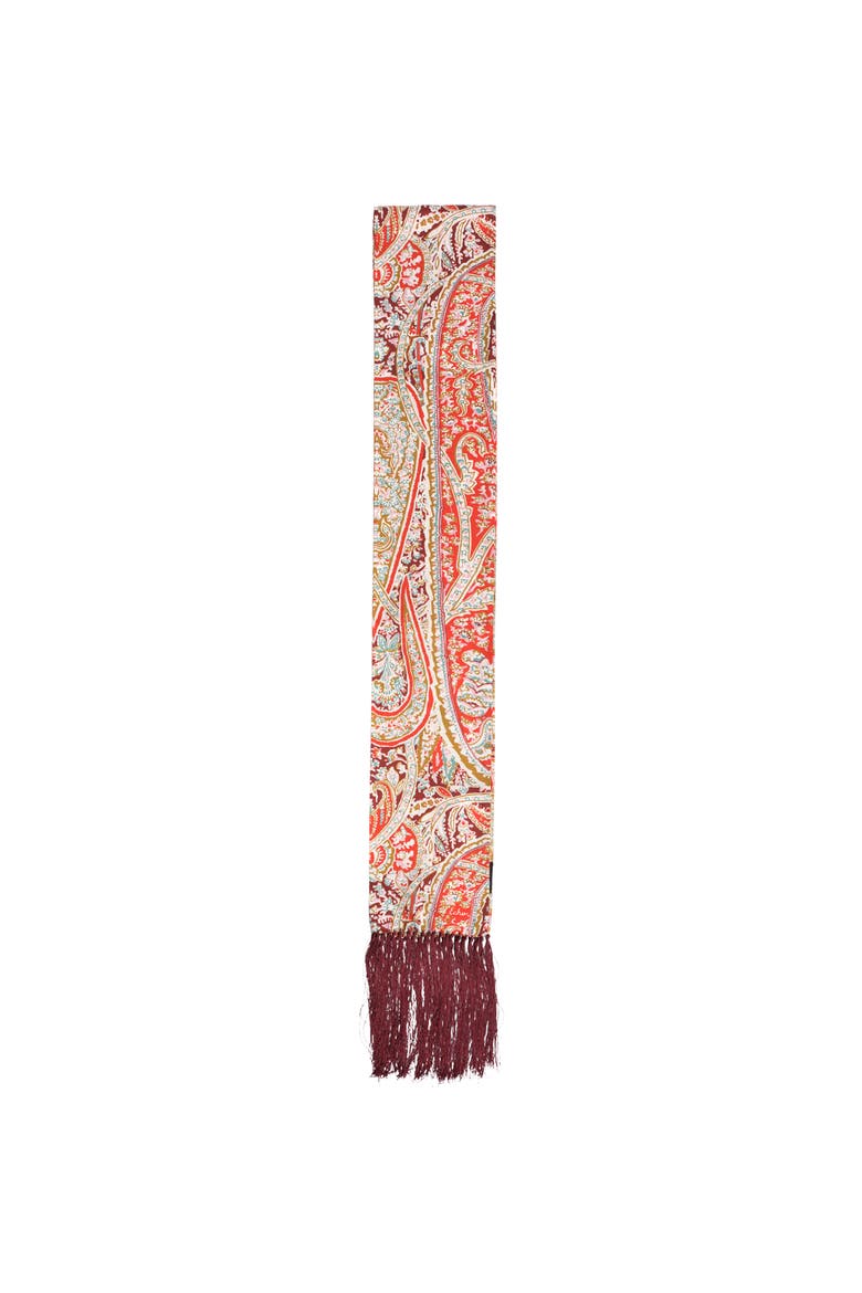 Paisley Tubular Fringe Scarf, Main, color, Multi