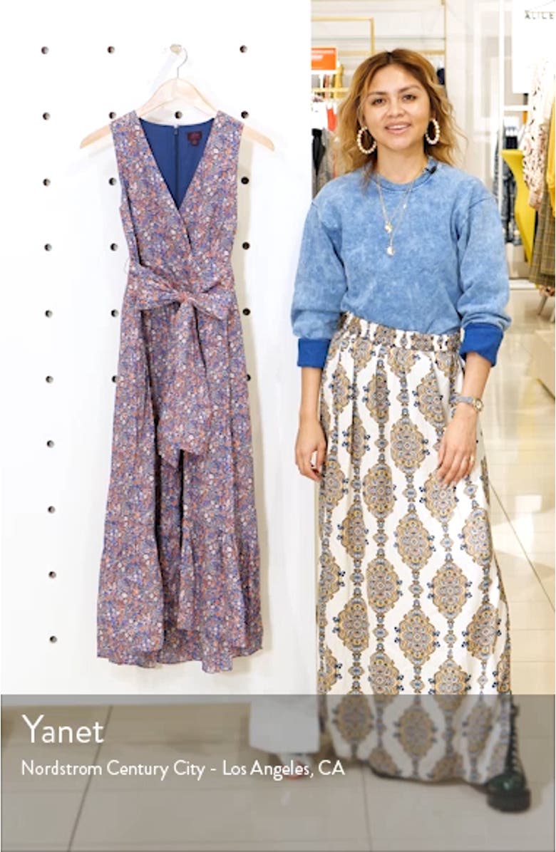 Liberty<sup>®</sup> Kayoko Floral Sleeveless Faux Wrap Dress, sales video thumbnail