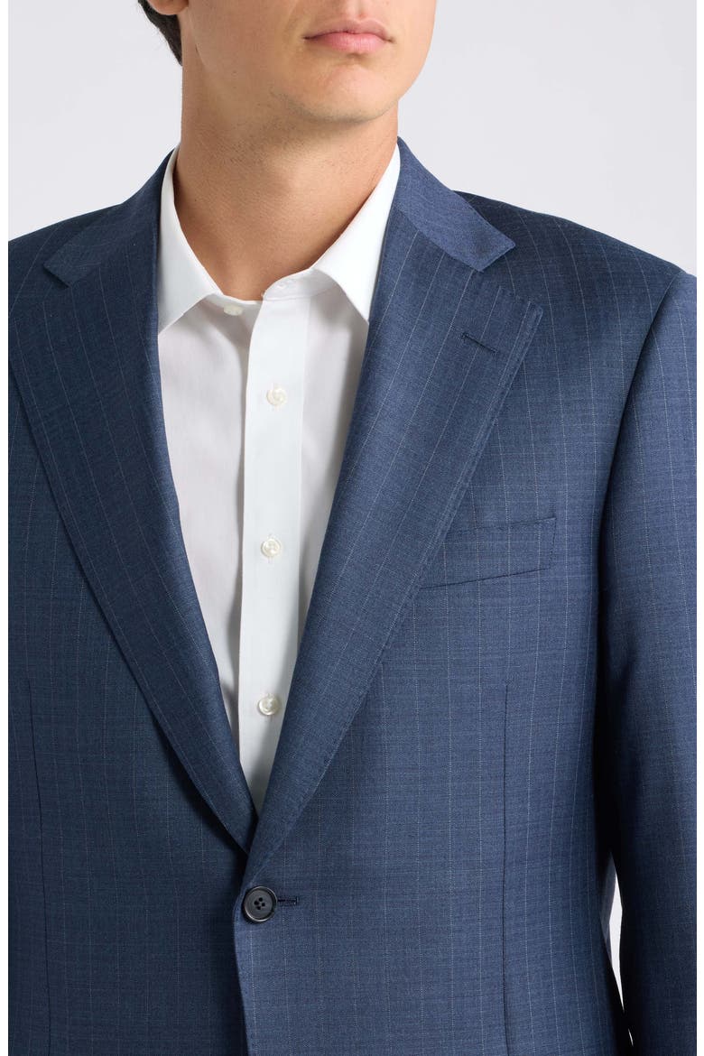 Navy Pinstripe Wool Suit, Alternate, color, BLUE