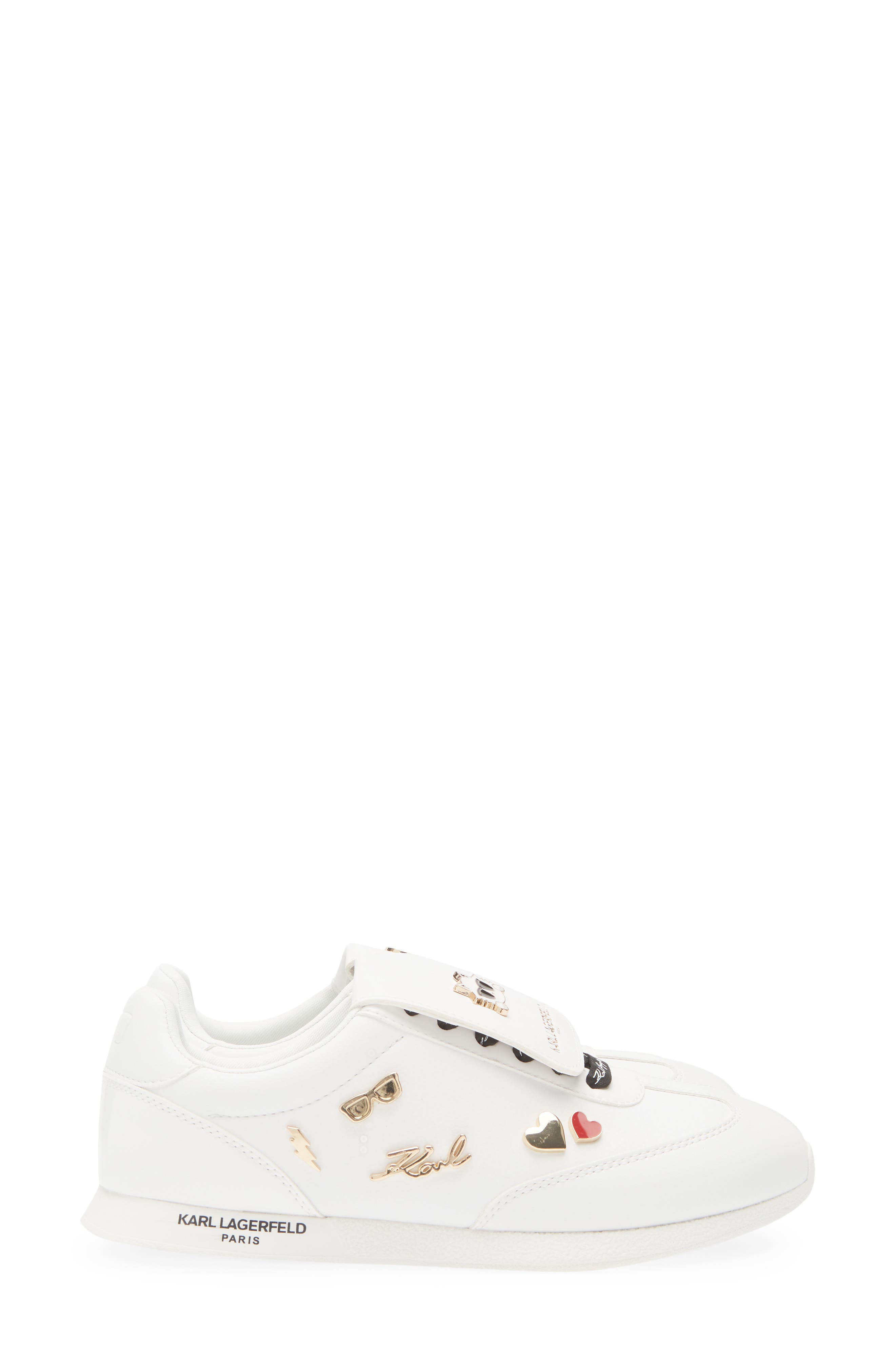 KARL LAGERFELD PARIS Margey Sneaker, Alternate, color, Bright White