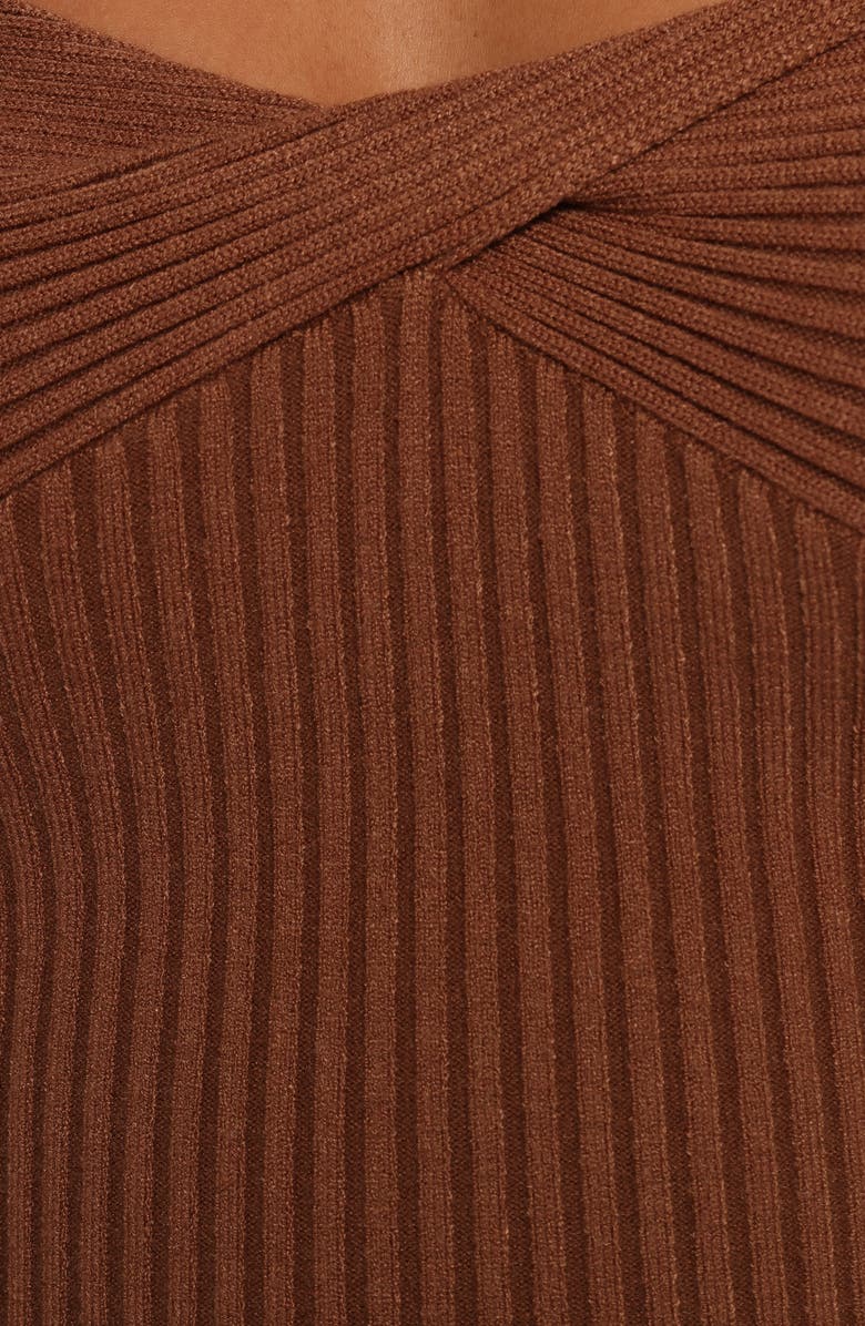 Petal & Pup Akopo Sweetheart Neck Long Sleeve Top, Alternate, color, Cognac