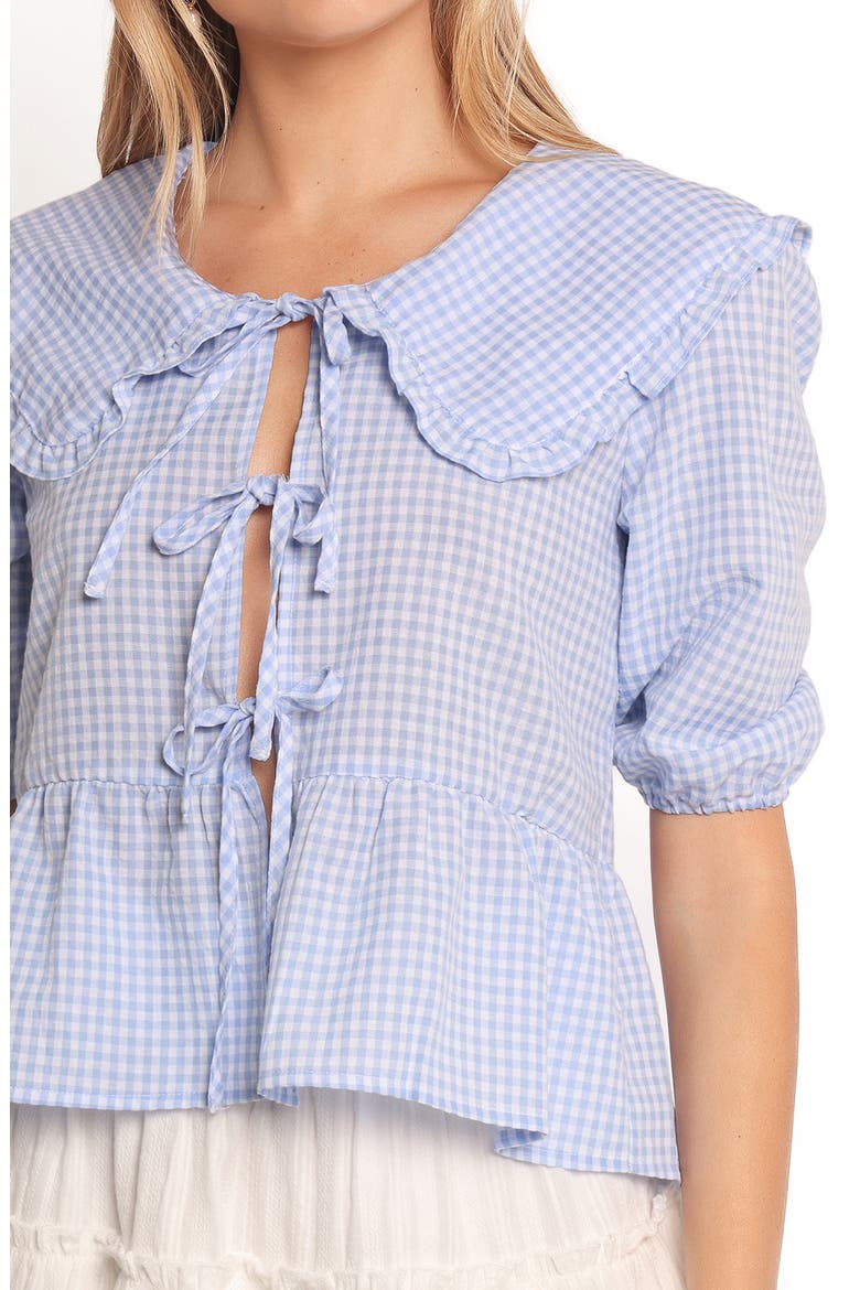 Tillio Tie Front Top, Alternate, color, BLUE