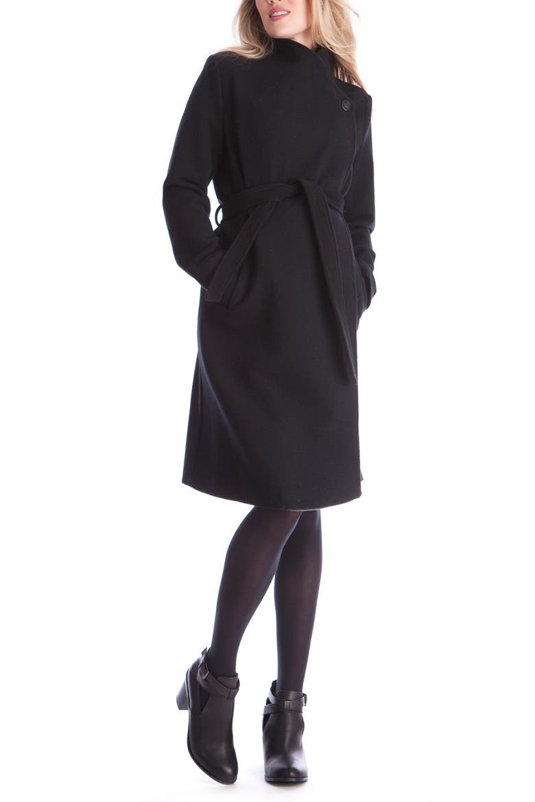 'Donatella' Maternity Jacket, Alternate, color, BLACK/ CHARCOAL