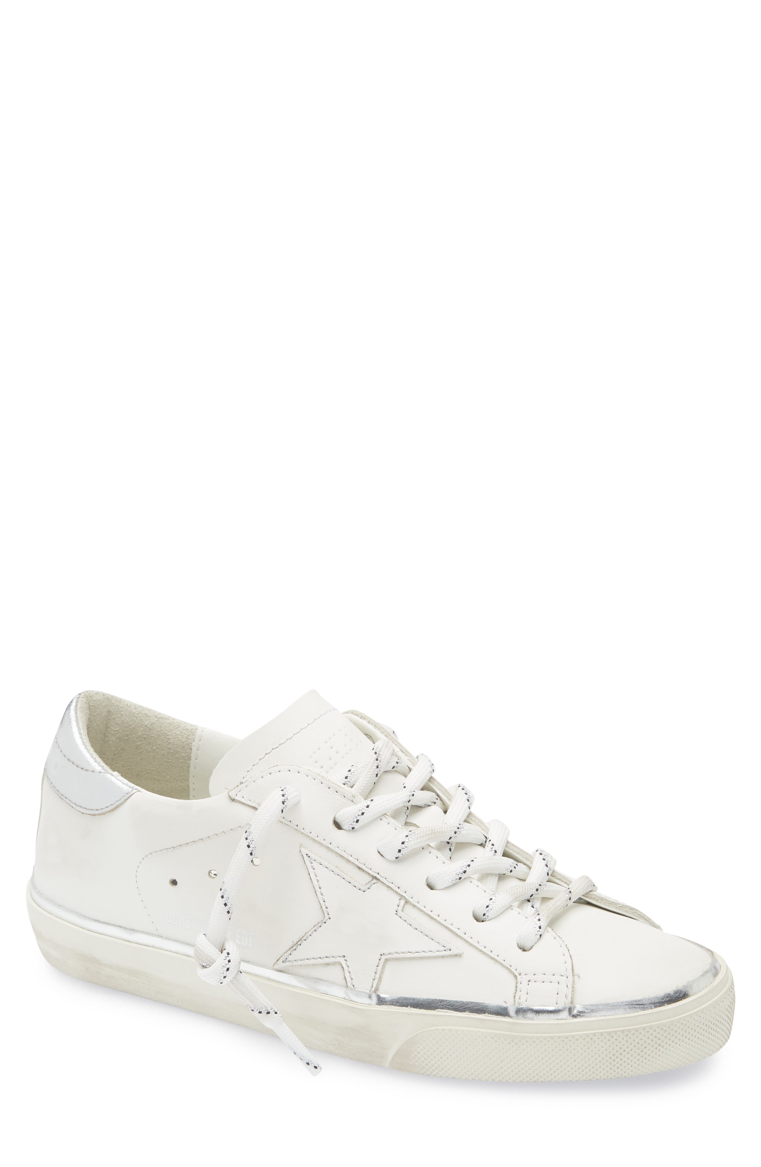 Golden Goose Super-Star Low Top Sneaker, Main, color, White/ Silver