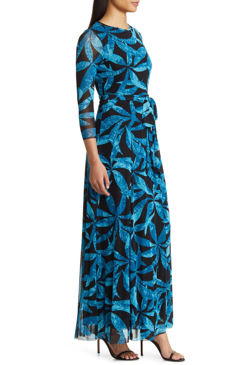 Anne Klein Print Mesh Maxi Dress, Alternate, color, 