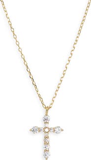 ARGENTO VIVO Cubic Zirconia Cross Pendant Necklace