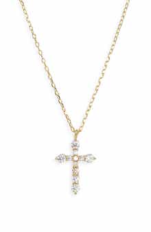 ARGENTO VIVO Cubic Zirconia Cross Pendant Necklace