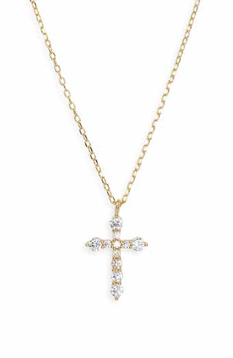 ARGENTO VIVO Cubic Zirconia Cross Pendant Necklace