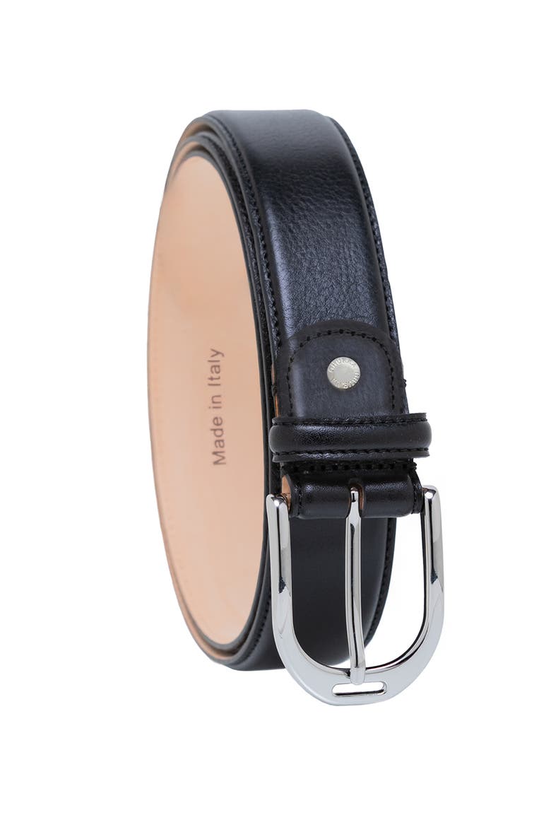 Heritage handcrafted genuine leather belt, Alternate, color, Black