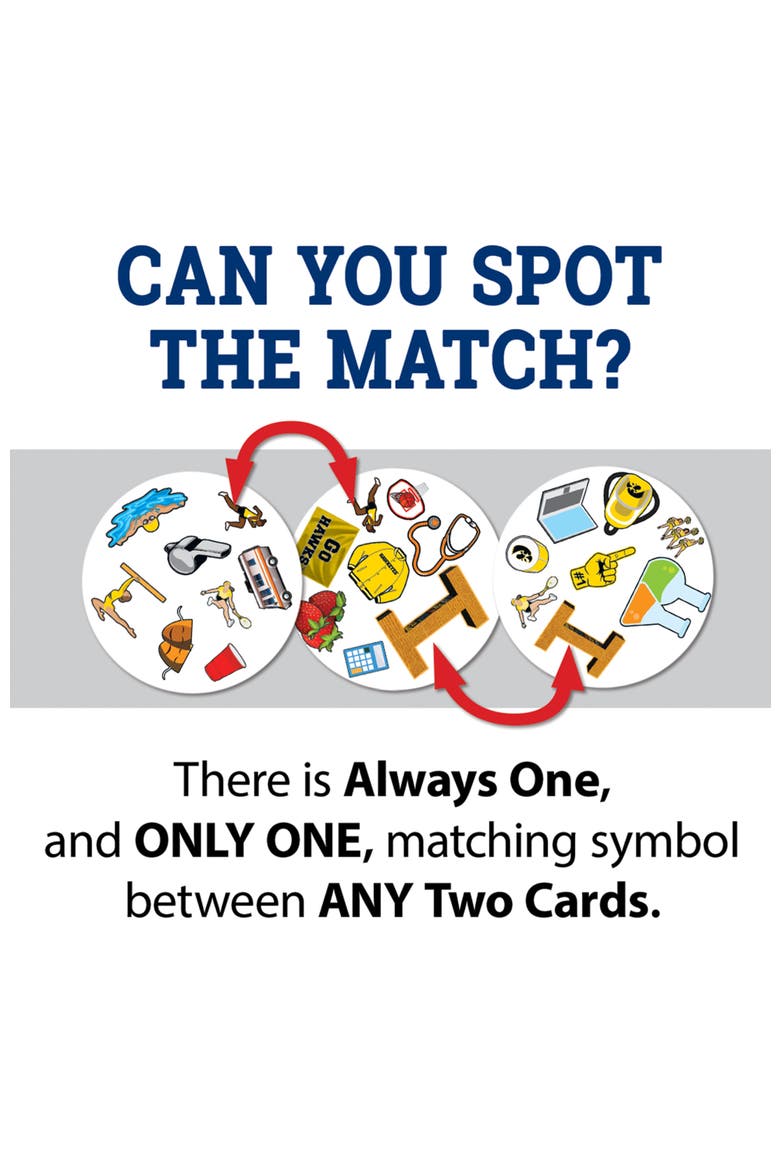 Iowa Hawkeyes Spot It! Card Game, Alternate, color, Multicolor