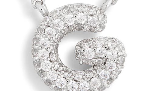 Leith Cubic Zirconia Initial Pendant Necklace