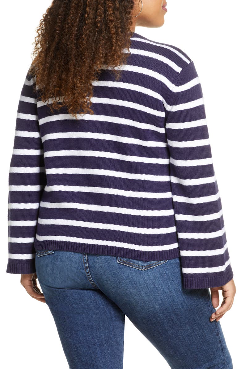 Halogen<sup>®</sup> x Atlantic-Pacific Stripe Oversize Sweater, Alternate, color, 