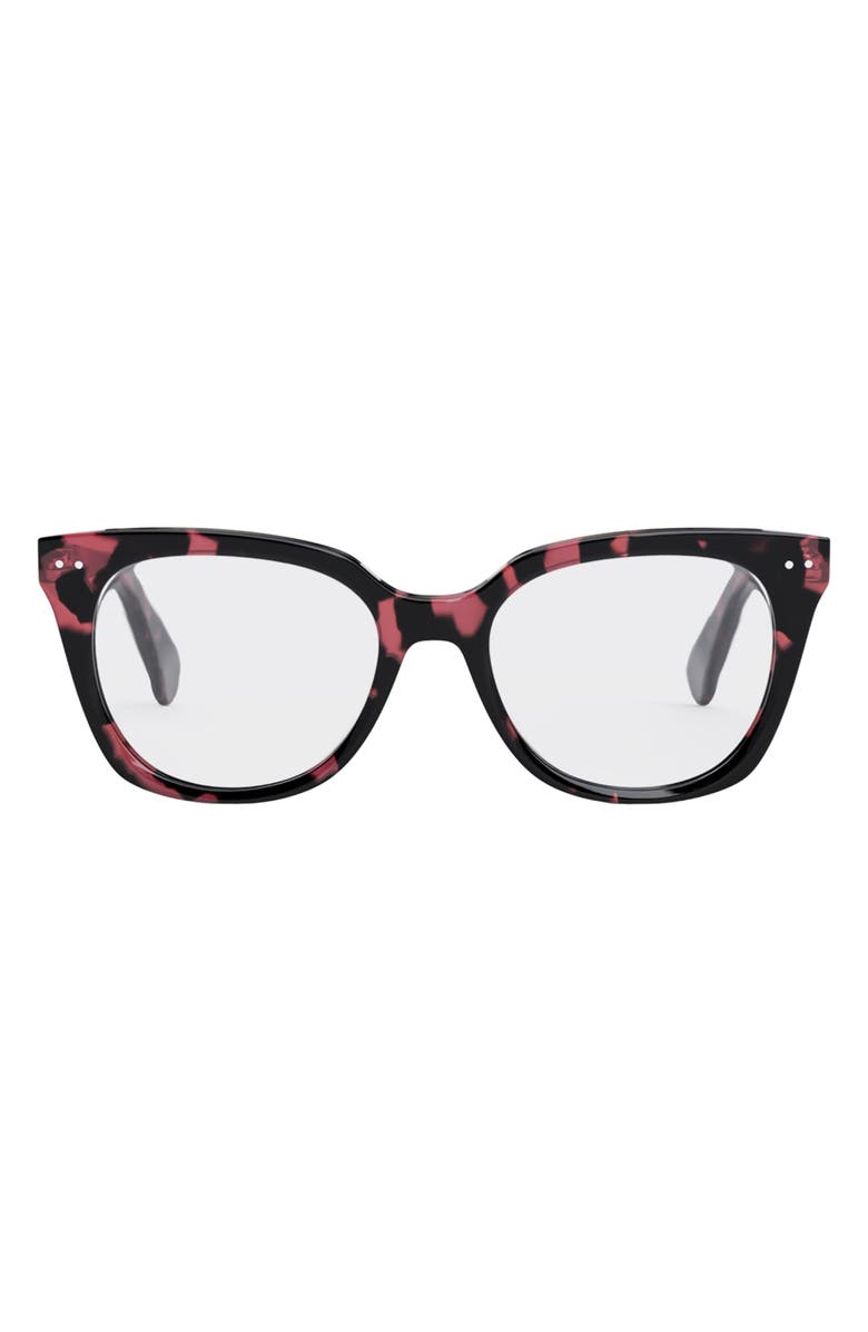 CELINE Thin 2 Dots 52mm Cat Eye Optical Glasses, Main, color, 
