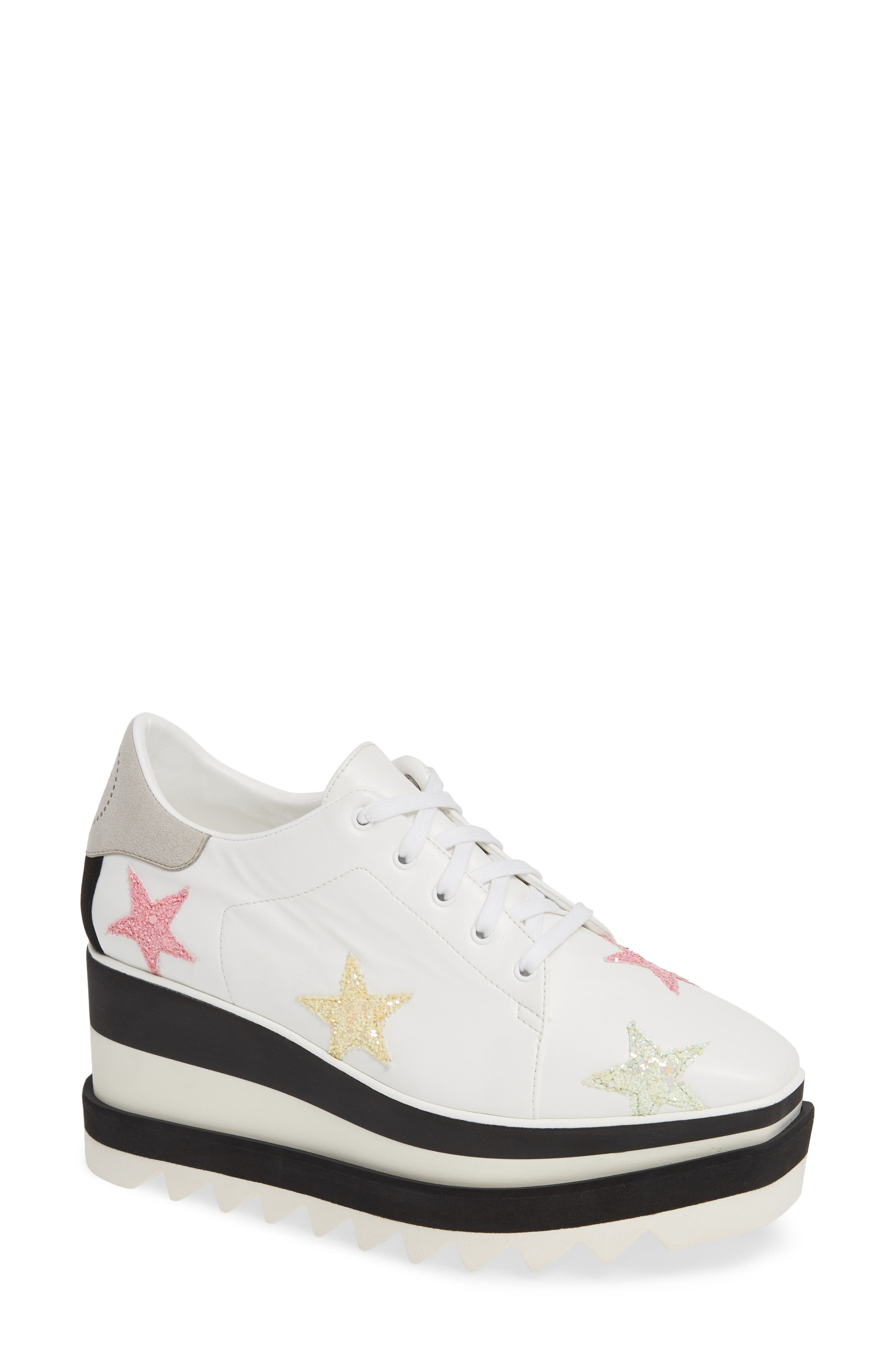 Elyse Platform Sneaker, Main, color, WHITE/ MULTI
