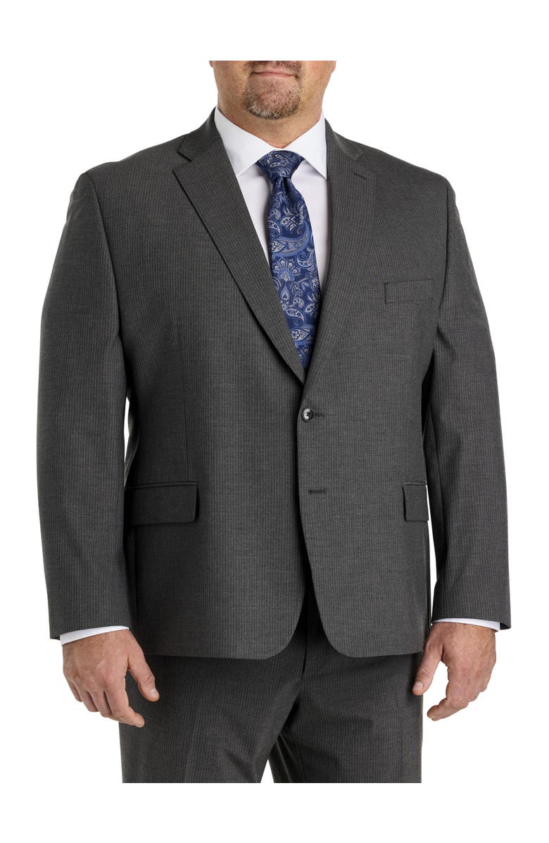 Michael Kors Big
Tall Pinstripe Suit Jacket, Main, color, Grey