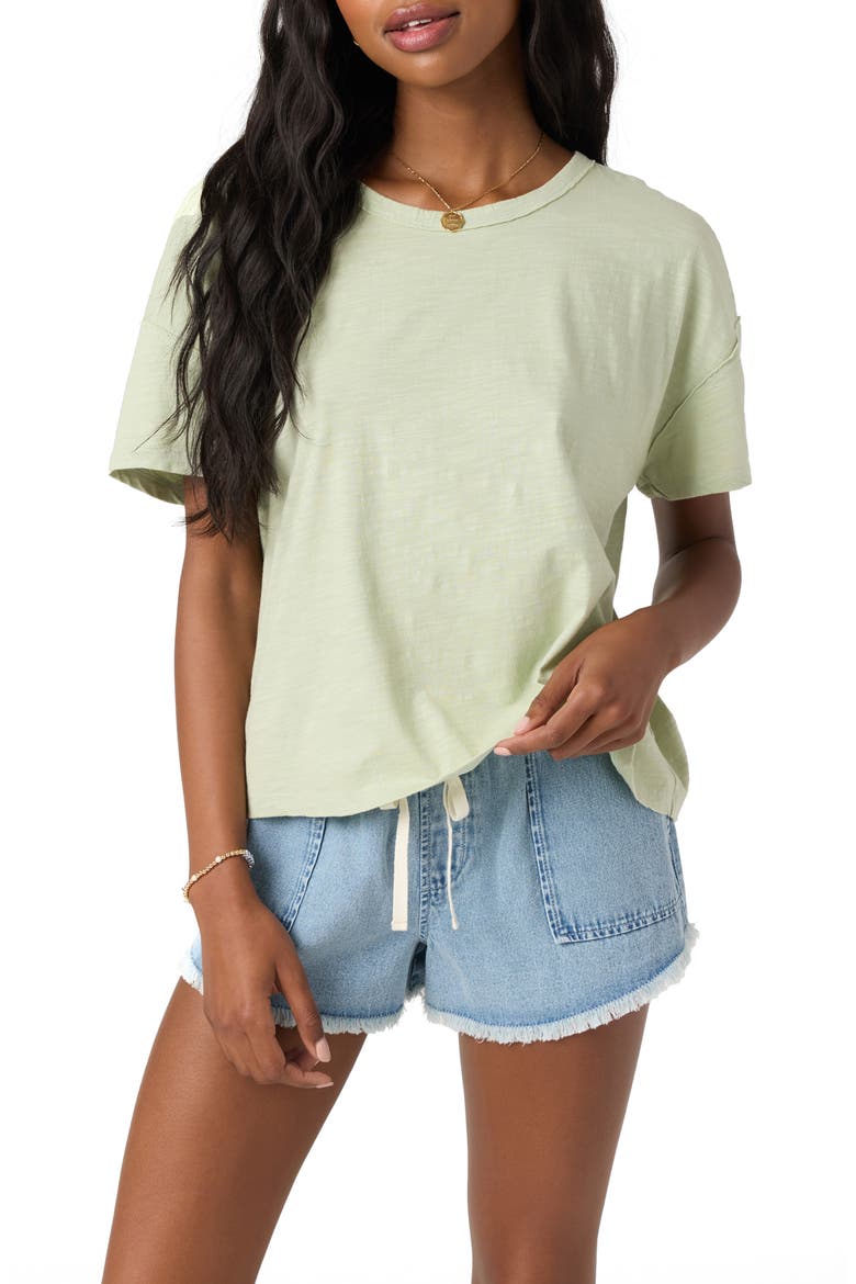 Wavelength Slub Cotton Jersey Crewneck T-Shirt, Main, color, SEAFOAM