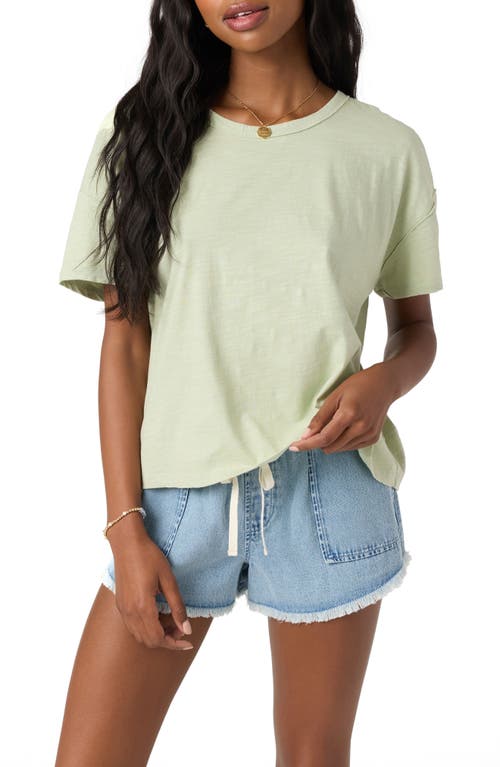 O'neill Wavelength Slub Cotton Jersey Crewneck T-shirt In Green