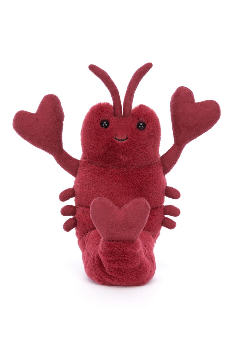 Love Me Lobster Stuffed Animal, Main, color, RED