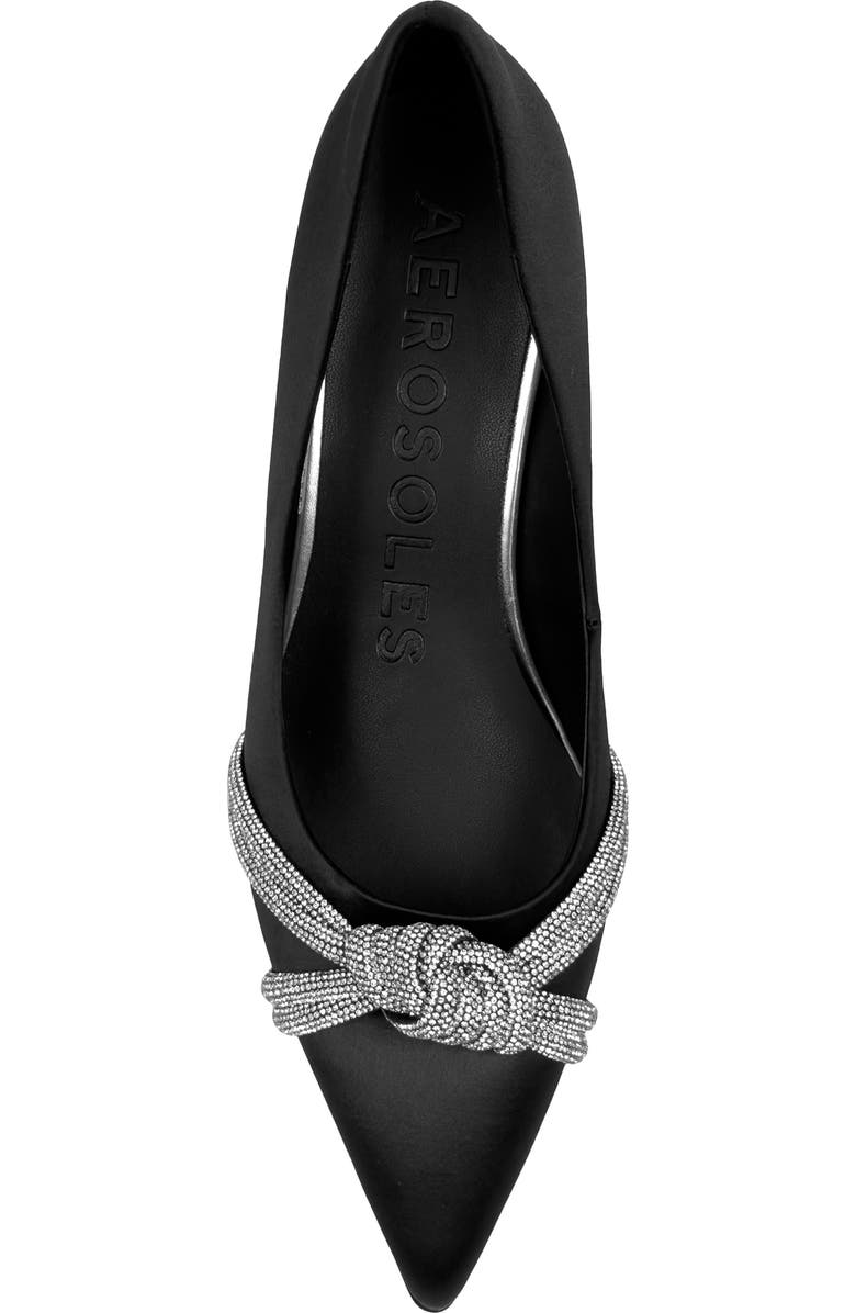 Aerosoles Jacey Crystal Embellished Satin Pump, Alternate, color, Black Satin