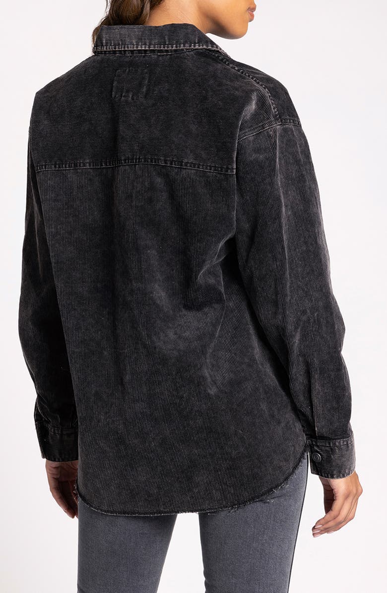 Thread & Supply Jackson Oversize Corduroy Shirt Jacket, Alternate, color, Washed Black