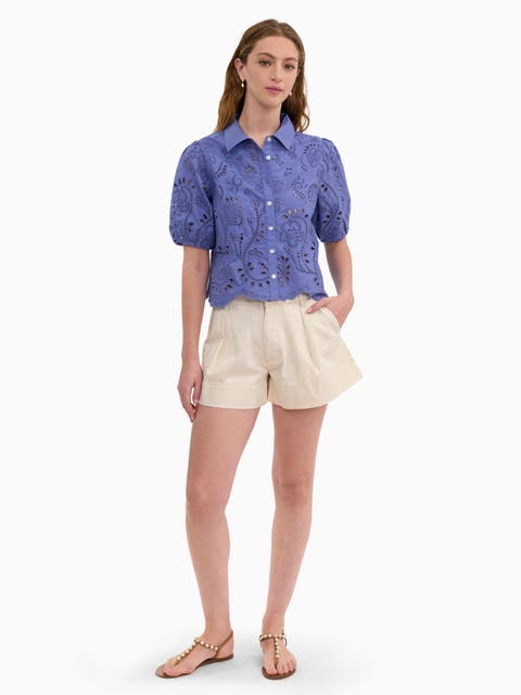 Brielle Poplin Eyelet Shirt