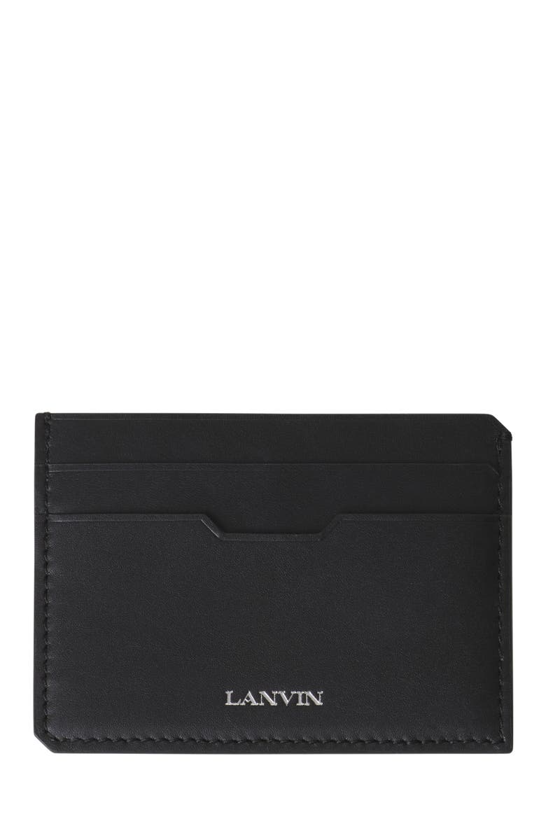 Compagnon Leather Cardholder, Alternate, color, Black