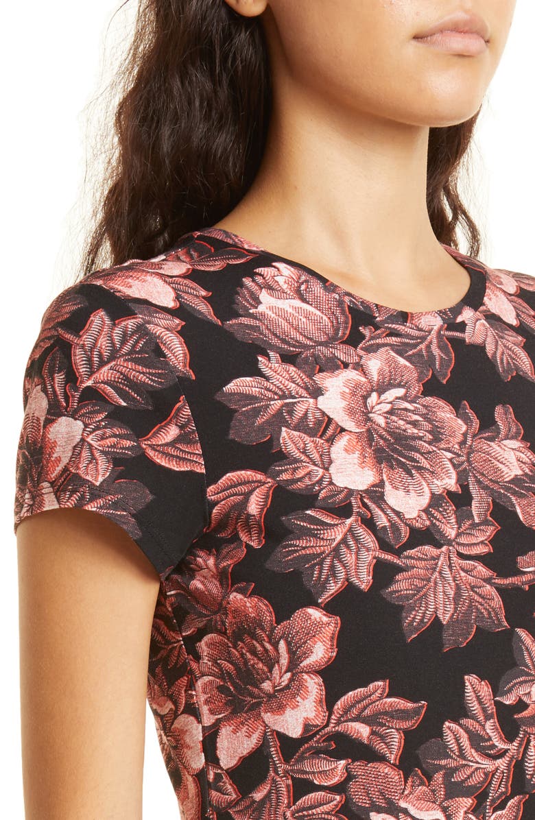 Ted Baker London Clari Floral Stretch Cotton T-Shirt, Alternate, color, 