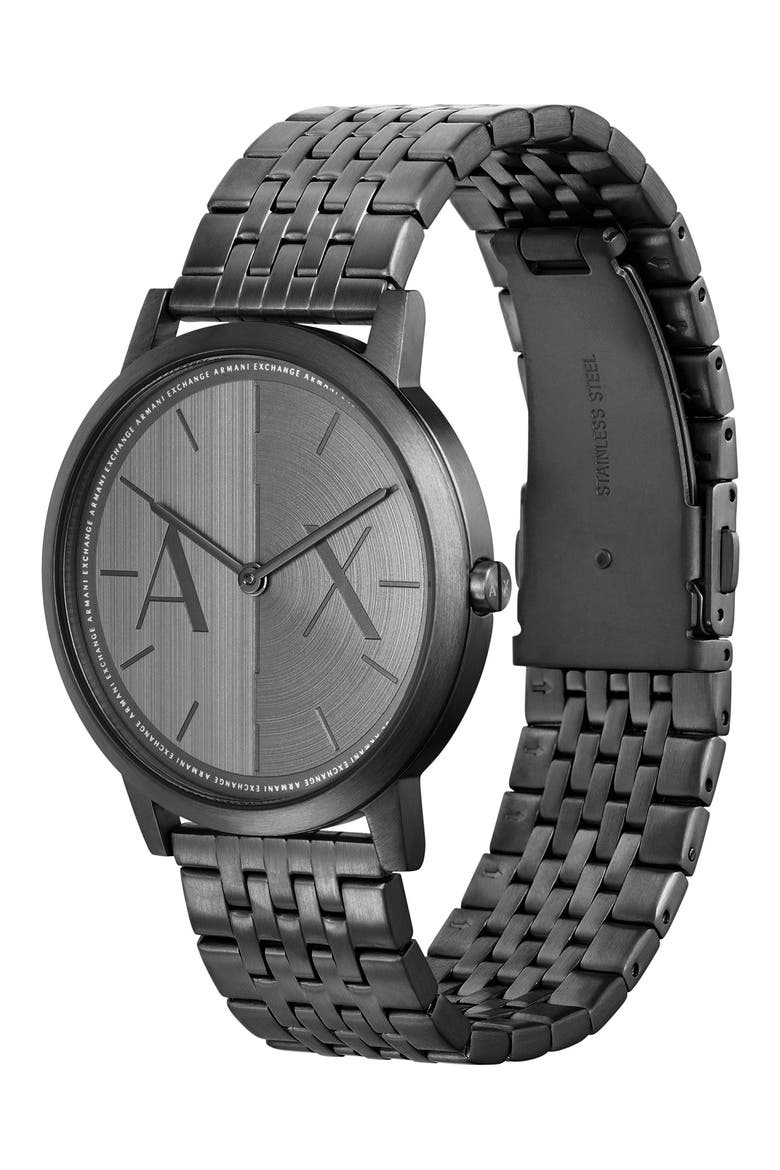 Bracelet Strap Watch, 40mm, Alternate, color, BLACK