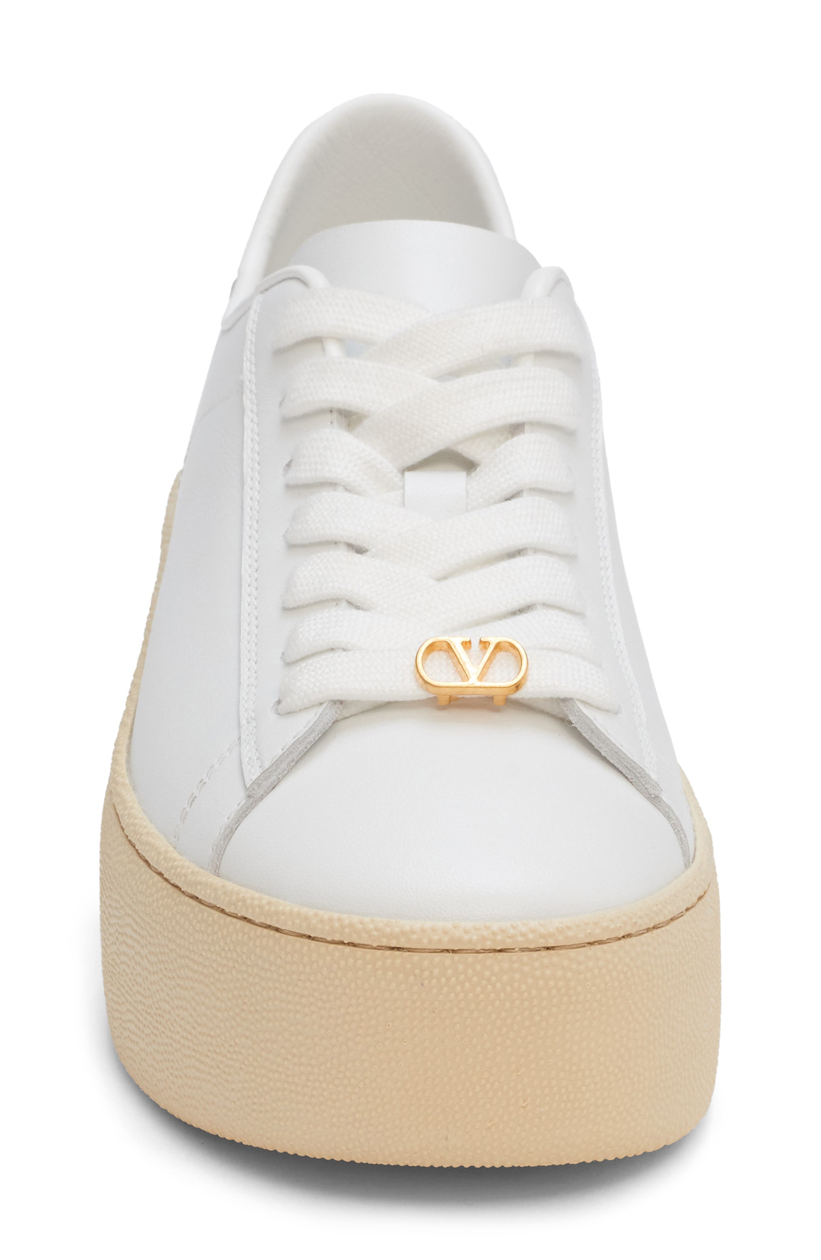 Valentino Garavani Royco Low Top Platform Sneaker, Alternate, color, White/ Green