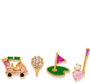 Girls Crew Hole in One Set of 4 Stud Earrings