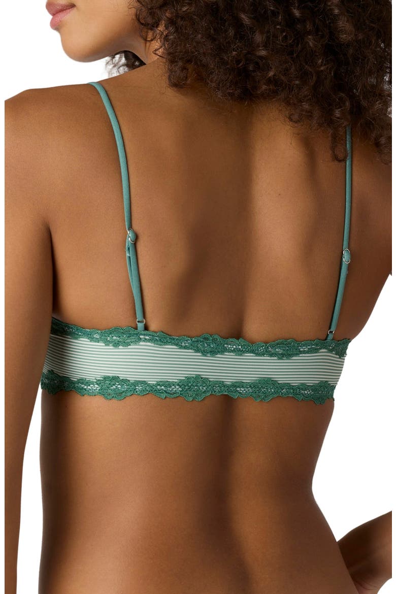 Charlie Stripe Lace Trim Bralette, Alternate, color, STRIPES SPRUCE COMBO