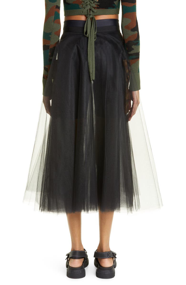 MONSE Cargo Pocket Tulle Circle Skirt, Alternate, color, 