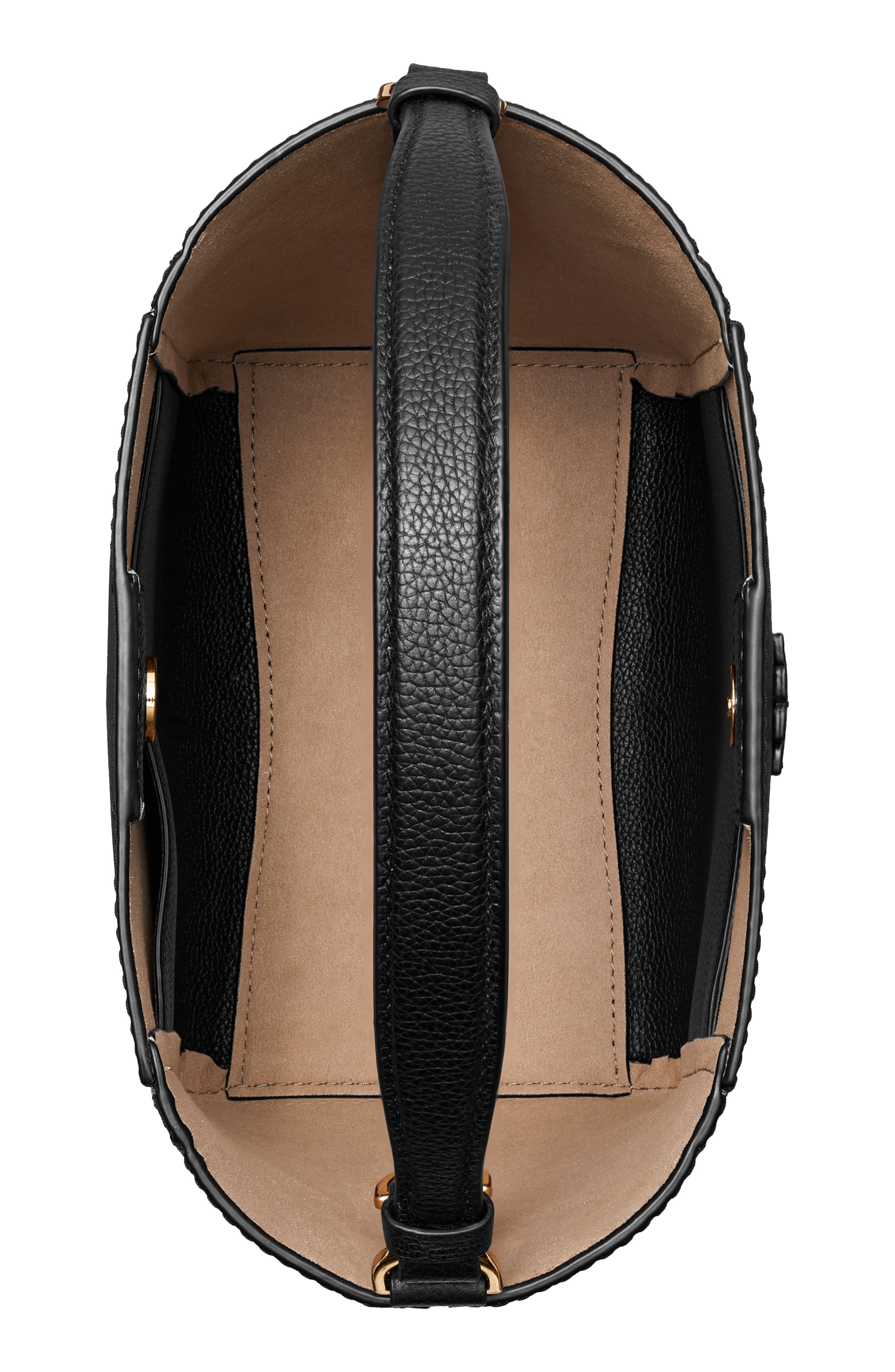 Tory Burch Small McGraw Leather Bucket Bag, Alternate, color, 