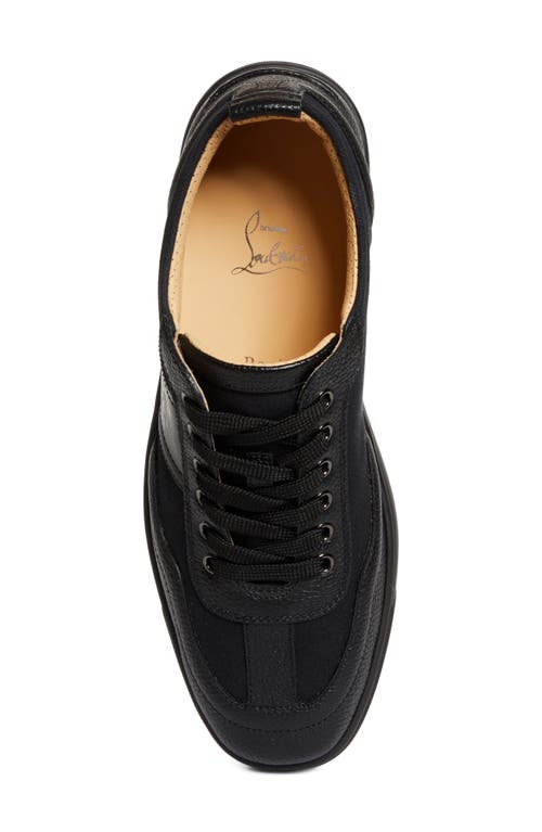 Christian Louboutin Retero Full-grain Leather-trimmed Canvas Sneakers