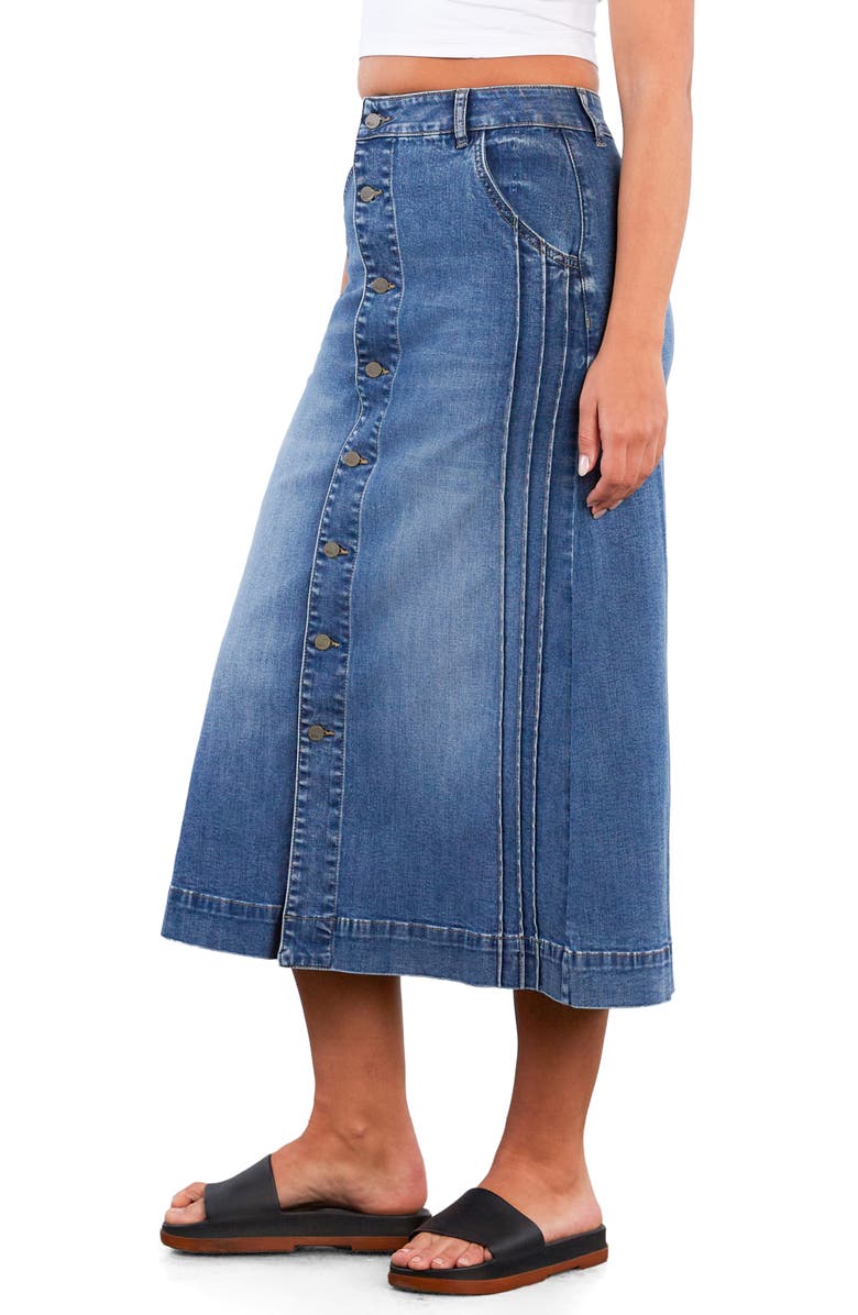 Wash Lab Denim For Keeps Denim Maxi Skirt, Alternate, color, Fab Blue