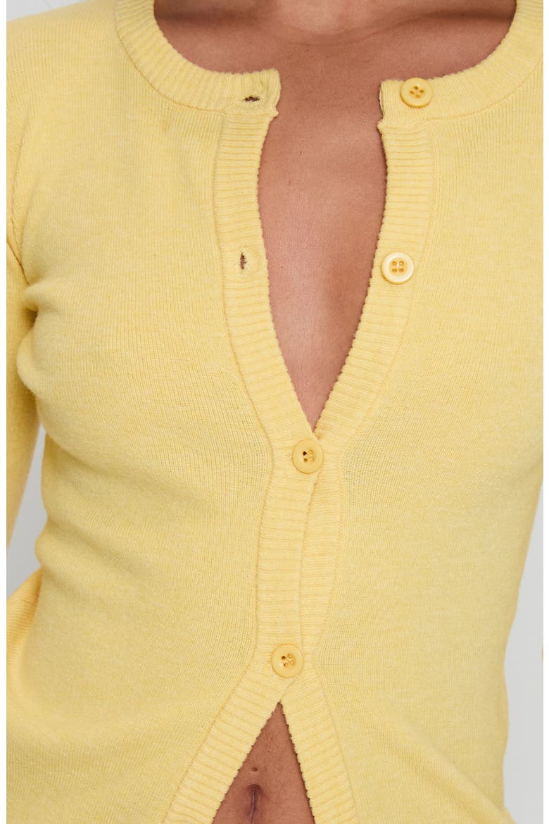 Lauraine Lemon Cardigan, Alternate, color, LEMON