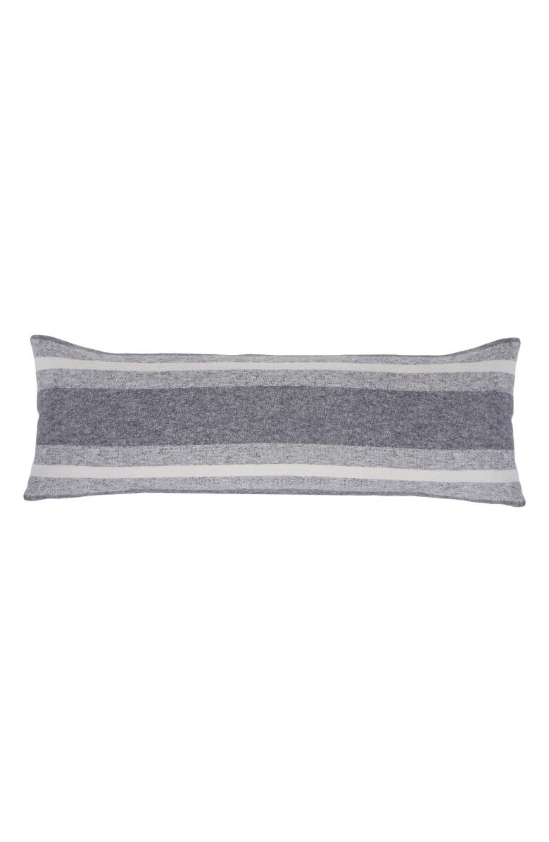 Pom Pom at Home Alpine Stripe Cotton Lumbar Accent Pillow, Main, color, Grey/Ivory