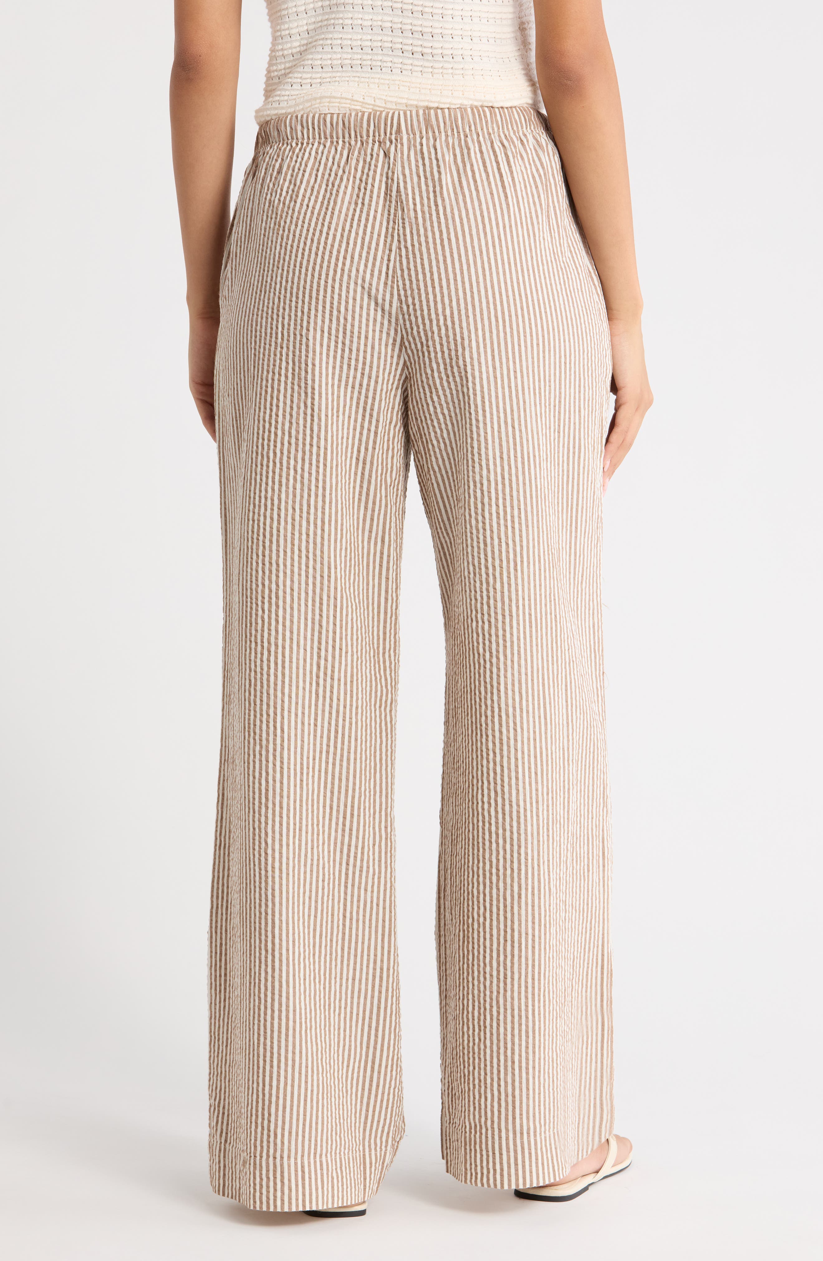 Josie Stripe Seersucker Drawstring Pants - image 2