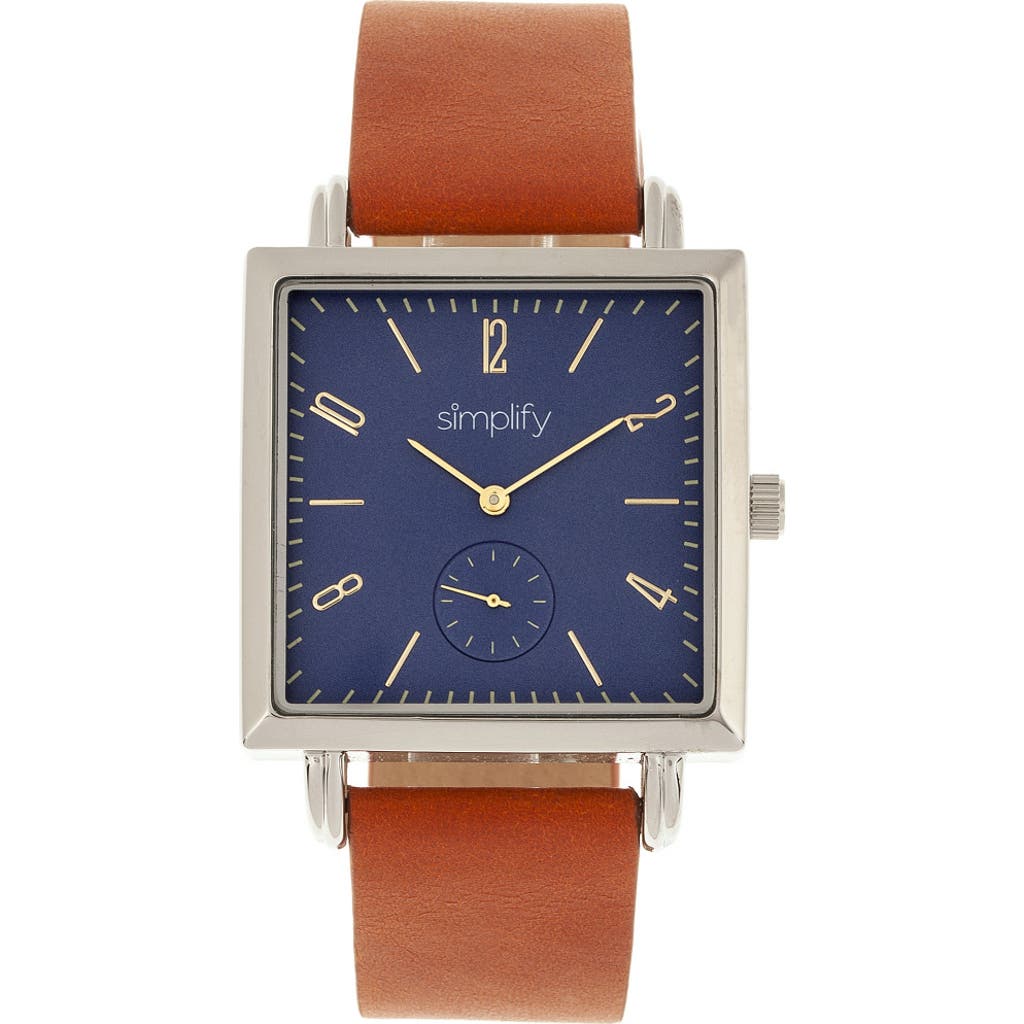 Simplify The 5000 Leather-band Watch In Brown