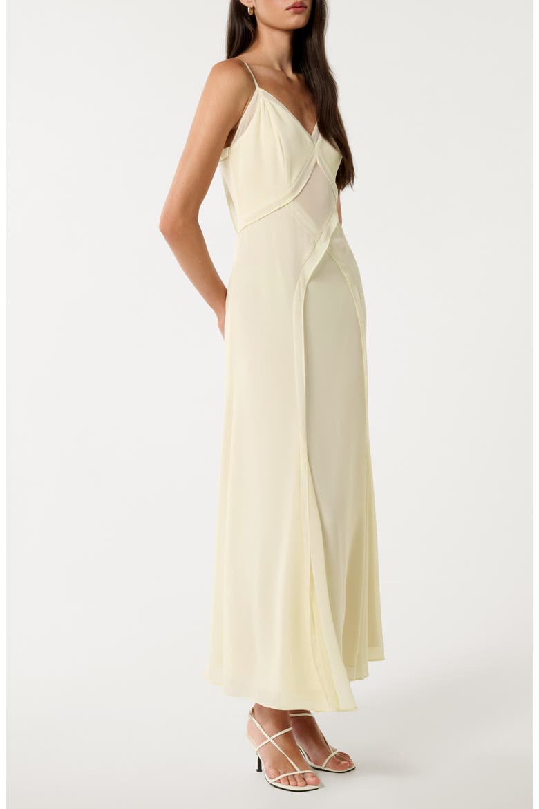 Floria Crisscross Midi Slipdress, Alternate, color, BUTTERCREAM