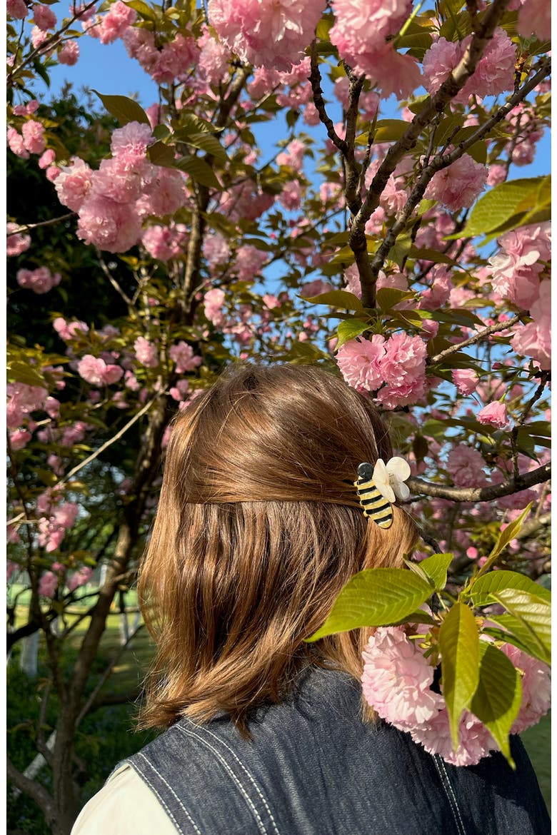 Mini Bee Claw Clip, Alternate, color, YELLOW