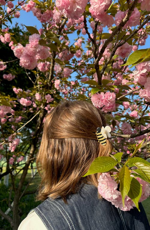 Solar Eclipse Mini Bee Claw Clip In Yellow
