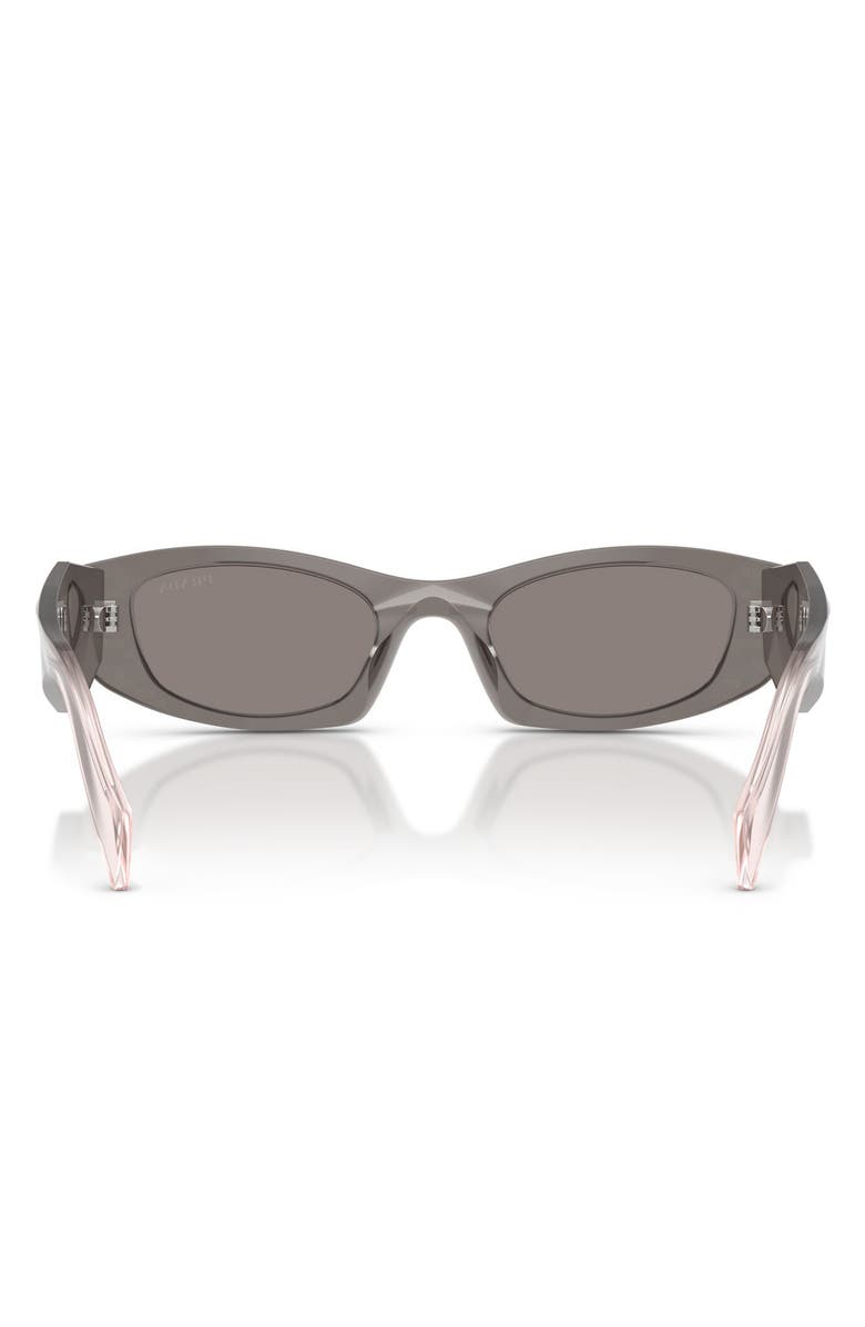 Prada 50mm Oval Sunglasses, Alternate, color, Grey / Dark Grey